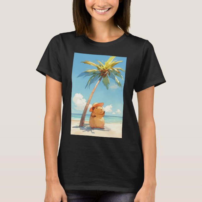 Capybara an den Tropen T-Shirt (Vorderseite)