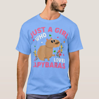 Capybara Animal Lover Nur ein Mädchen, das Capyba  T-Shirt