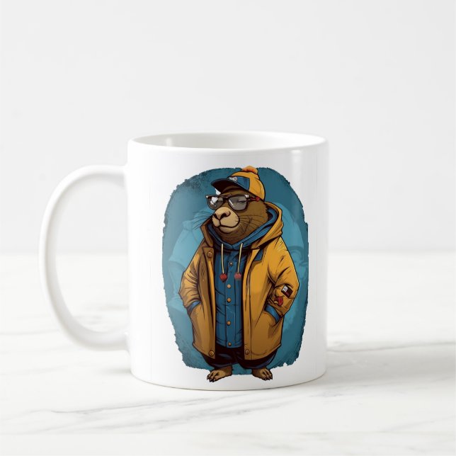 Capybara Animal Lover's Geschenk Kaffeetasse (Links)