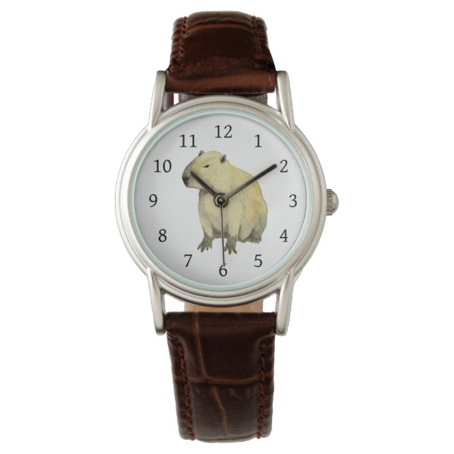 Capybara Armbanduhr (Vorderseite)