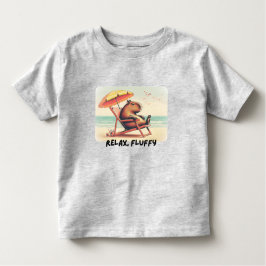 Capybara at beach says: Relax, Fluffy Kleinkind T-shirt