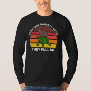 Capybara auf der Schildkröte Capybara mit Brille M T-Shirt