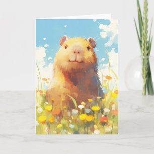 Capybara auf der Wiese Karte