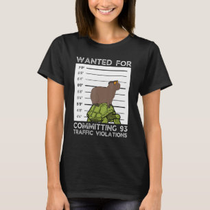 Capybara auf Tortoise Gewollt Mugshot T-Shirt