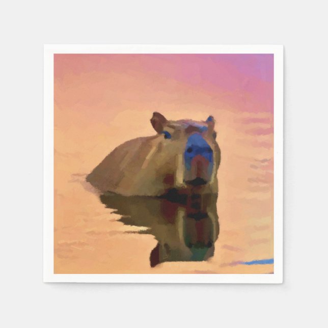 Capybara aus einem ruhigen See Serviette (Vorderseite)