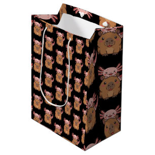 Capybara Axolotl Kawaii Tierliebhaber Zoo Tag Mittlere Geschenktüte