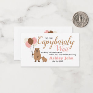 Capybara Baby Dusche Ehrerbietung Karte