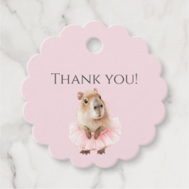 Capybara Baby Shower Favor Tag • Girl Edition Geschenkanhänger