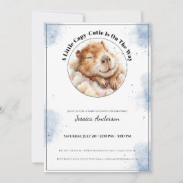Capybara Baby Shower Invitation • A Little Cutie Save The Date