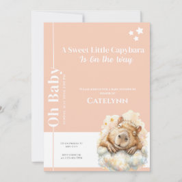 Capybara Baby Shower Invitation • Oh Baby Save The Date
