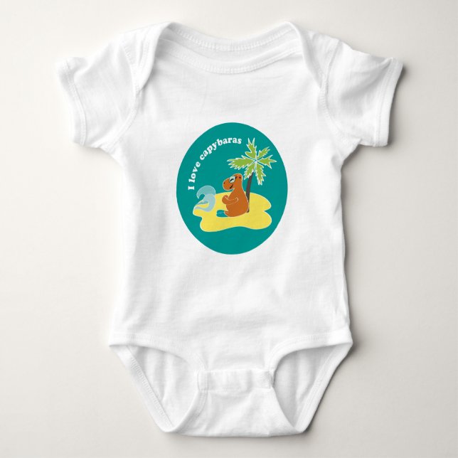 Capybara Baby Strampler (Vorderseite)