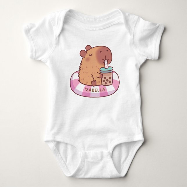 Capybara Baby T - Shirt Baby Bodysuit (Vorderseite)