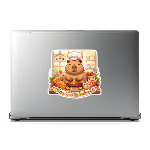 Capybara-Bäckerei-Aufkleber – Süße Kawaii-Capybara Aufkleber