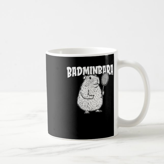 Capybara Badminton Shuttle - Player Racket Badminb Kaffeetasse (Rechts)