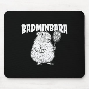 Capybara Badminton Shuttle - Player Racket Badminb Mousepad