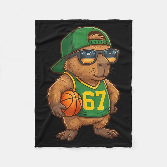 Capybara Basketball 67 Gen Alpha Slang Srts Men Bo Fleecedecke (Vorderseite)