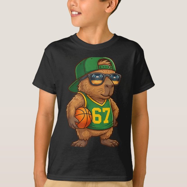 Capybara Basketball 67 Gen Alpha Slang Srts Men Bo T-Shirt (Vorderseite)