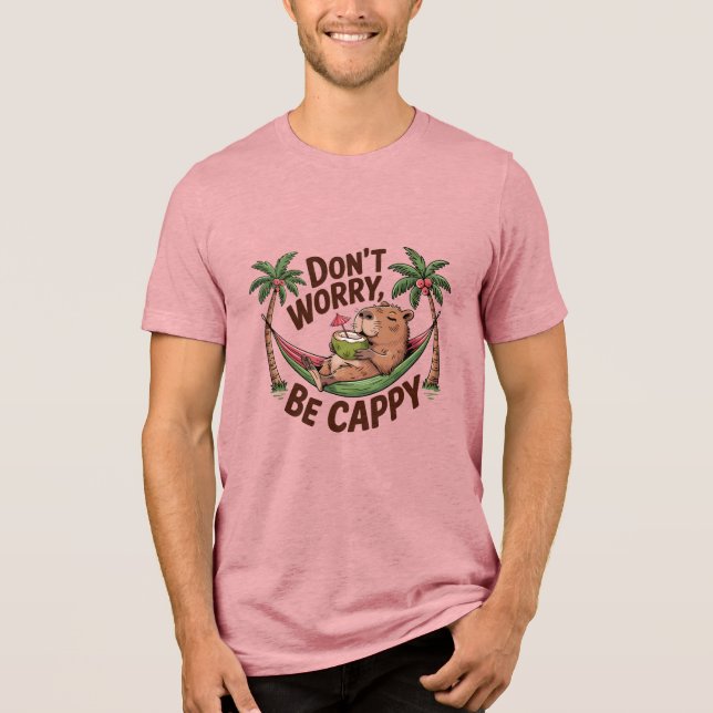 Capybara Be Happy Tri-Blend Shirt (Vorderseite)