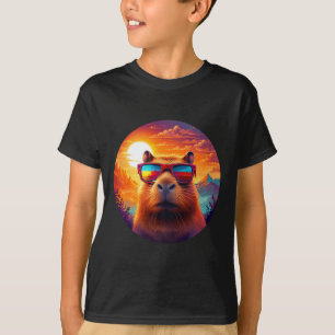 Capybara Berg Natur Tierwelt Wald T-Shirt