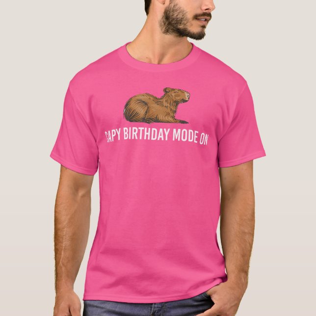 Capybara-Birthday-Modus T-Shirt (Vorderseite)