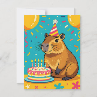 Capybara Birthday Postkarte