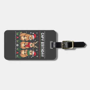 Capybara Birthday Ugly Christmas Sweater Capybara Gepäckanhänger