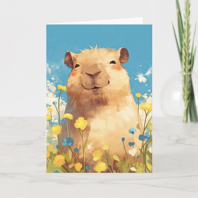 Capybara Bliss Karte (Vorderseite)