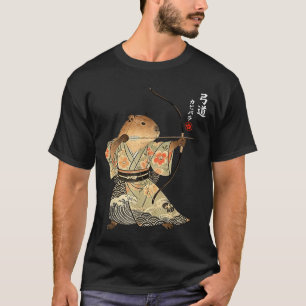 Capybara-Bogenschießen-Samurai-Kyudo-japanische-Ti T-Shirt