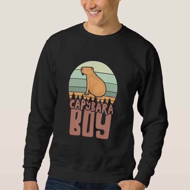 Capybara Boy Rodent Animal Capybaras Sweatshirt (Vorderseite)