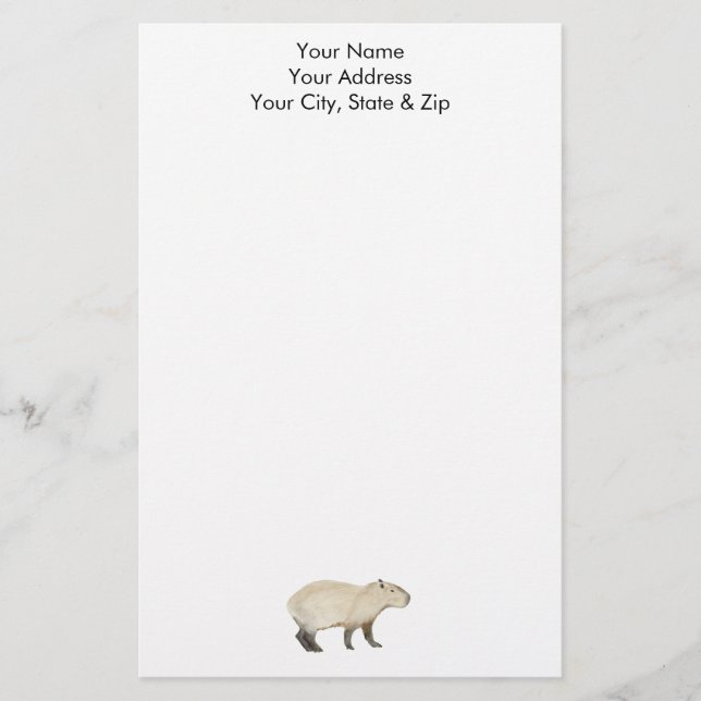 Capybara Briefpapier (Vorderseite)
