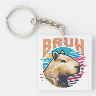 Capybara Bruh Funny Bruh Capybara Lovers Men Kids Schlüsselanhänger