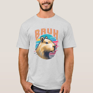 Capybara Bruh Funny Bruh Capybara Lovers Men Kids T-Shirt