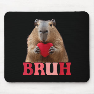 Capybara Bruh Meme Funny Sprichwort Teens Boys Val Mousepad