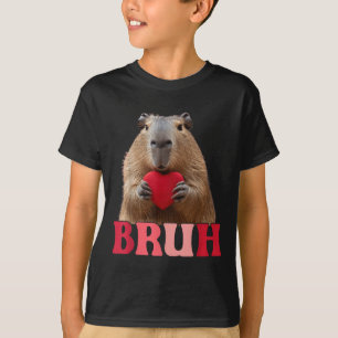 Capybara Bruh Meme Funny Sprichwort Teens Boys Val T-Shirt