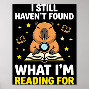 Capybara-Bücher süße Männer Frauen Kinder lesen  Poster