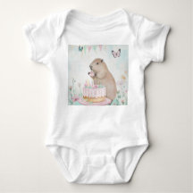 Capybara Cakefest Birthday One Piece Bodysuit