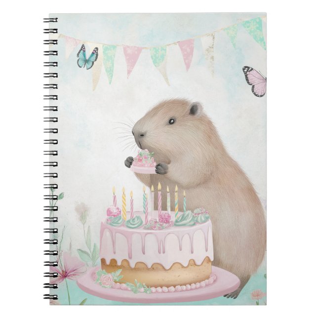 Capybara Cakefest Kids-Notebook Notizblock (Vorderseite)