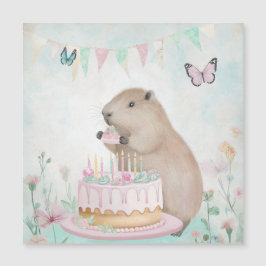 Capybara Cakefest Kinder Magnetkarte