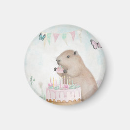 Capybara Cakefest Kinder Party Magnet