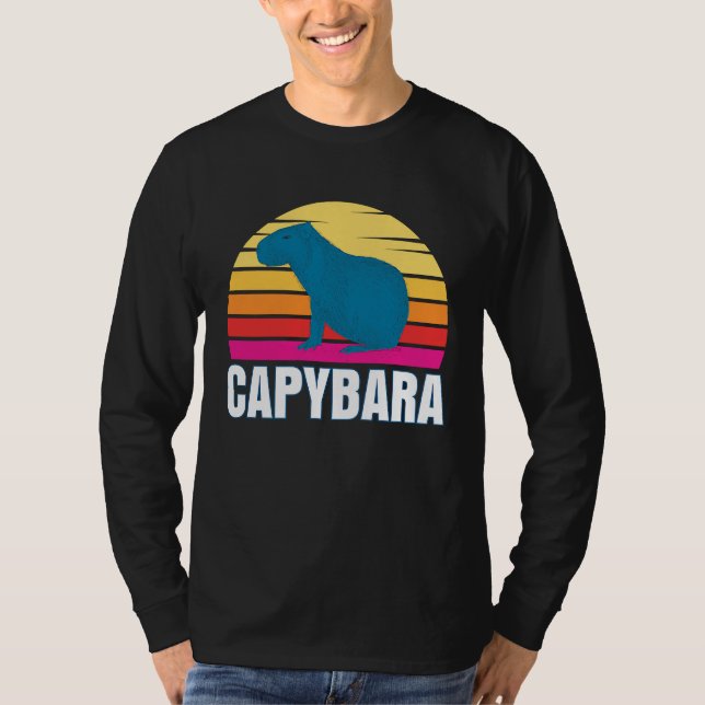 Capybara  Capybara  Rodent Pet Animal Sunset T-Shirt (Vorderseite)