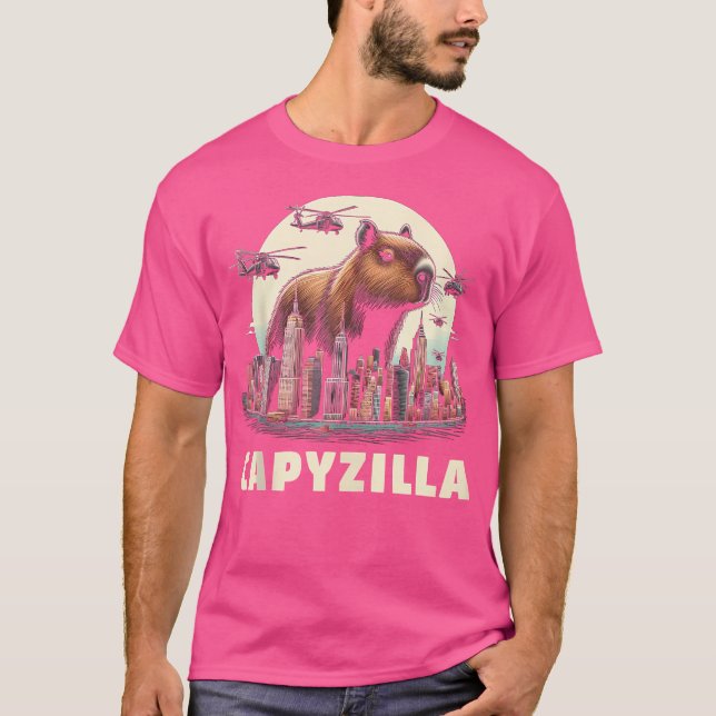 Capybara Capyzilla Niedlich Capybara T-Shirt (Vorderseite)