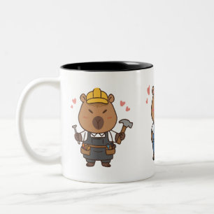Capybara Carpenter-Tasse   Funny Woods Kaffee Zweifarbige Tasse