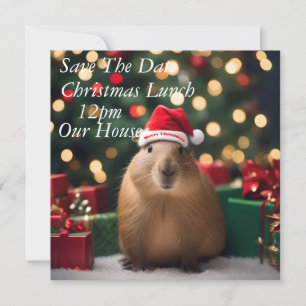 "Capybara Claus: Ein festliches Bokeh-Wunderland" Save The Date