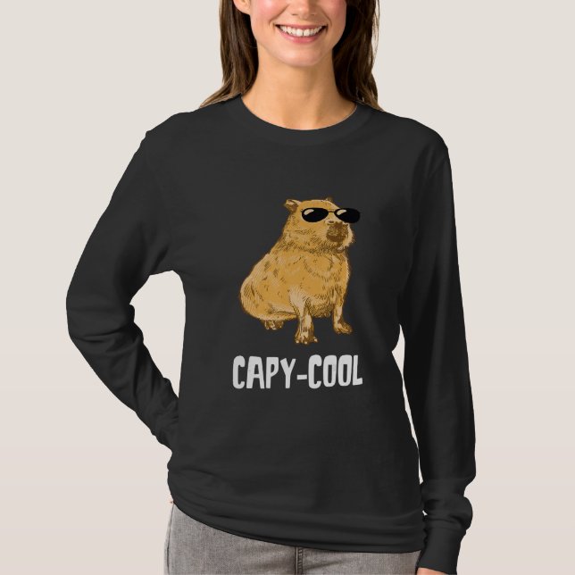 Capybara Cool Rodent Animal Sunglass Capybara T-Shirt (Vorderseite)