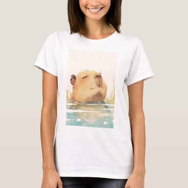 Capybara Cooling Down T - Shirt (Vorderseite)