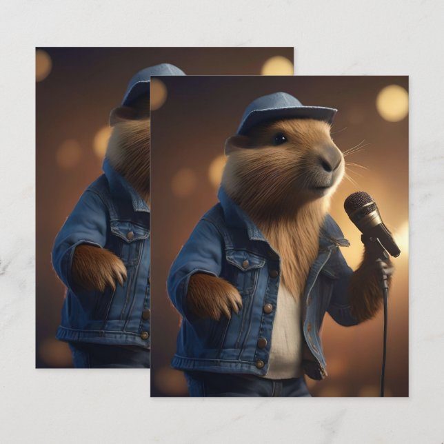 "Capybara Cowboy: Serenading the Wild West" (Vorne/Hinten)