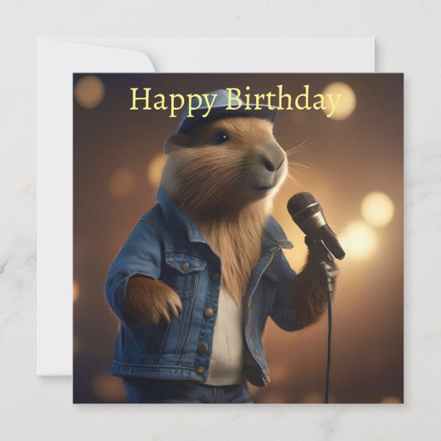 "Capybara Cowboy: Serenading the Wild West" Karte (Vorderseite)