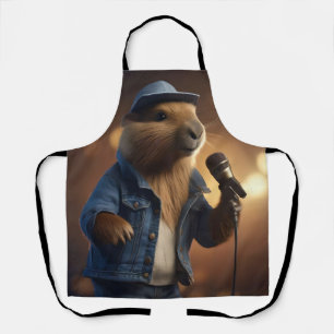 "Capybara Cowboy: Serenading the Wild West" Schürze