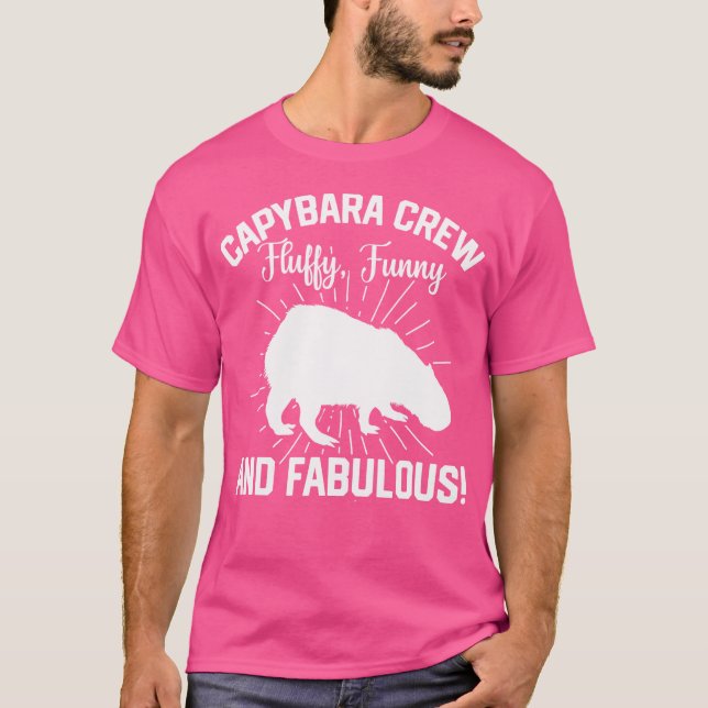 Capybara Crew Fluffy Funny und fabelhafte Capybara T-Shirt (Vorderseite)