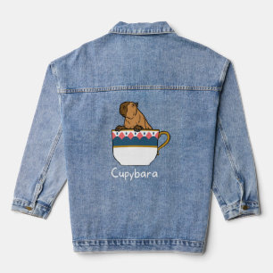 Capybara Cupybara Teacup Tierischer T - Shirt Jeansjacke